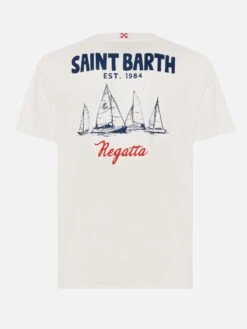 MC2 Saint Barth Organic Cotton T-shirt With Saint Barth Regatta Print -MC2 Saint Barth Shop UID TSHM00102273H MAN T SHIRT WHITE 20250320160000 06