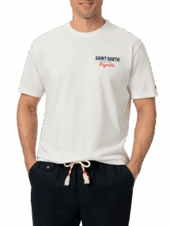 MC2 Saint Barth Organic Cotton T-shirt With Saint Barth Regatta Print -MC2 Saint Barth Shop UID TSHM00102273H MAN T SHIRT WHITE 20250418124524 01