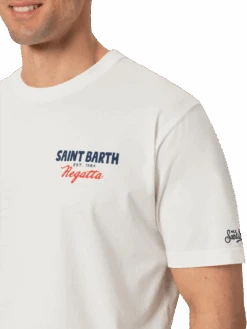 MC2 Saint Barth Organic Cotton T-shirt With Saint Barth Regatta Print