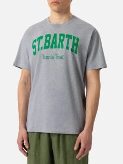 MC2 Saint Barth Organic Cotton T-shirt With St. Barth Tennis Club Print