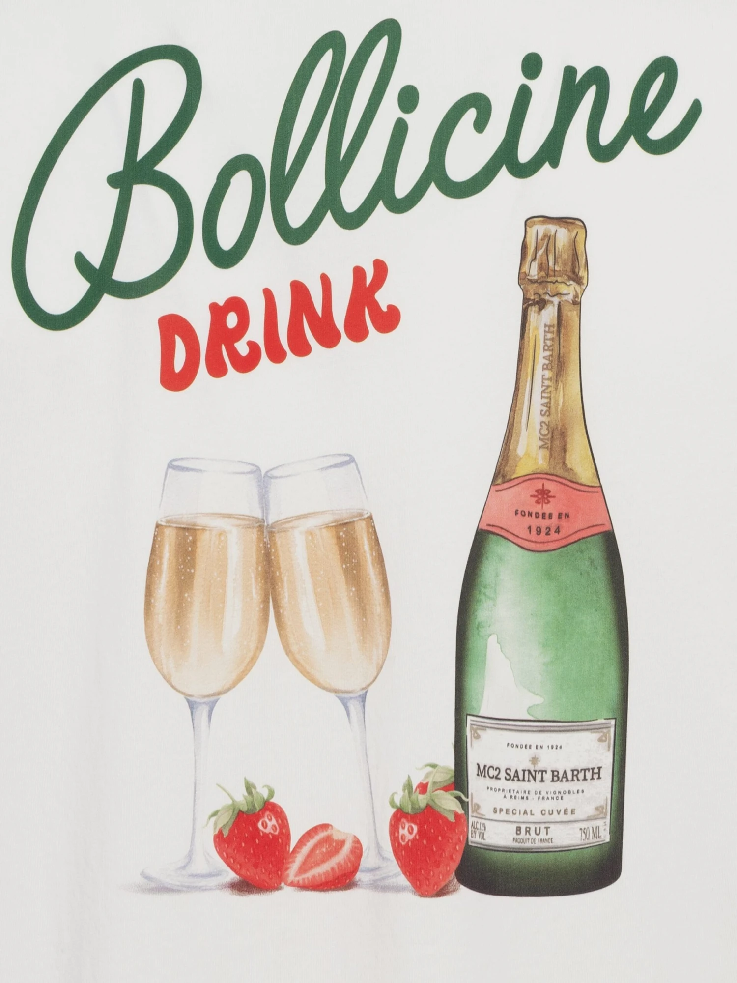 MC2 Saint Barth Cotton T-shirt With Bollicine Drink Print 7 MC2 Saint Barth Cotton T-shirt With Bollicine Drink Print - Image 5