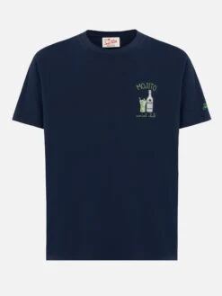 MC2 Saint Barth Organic Cotton T-shirt With Mojito Social Club Embroidery -MC2 Saint Barth Shop UID TSHM00102471H MAN T SHIRT BLUE 20250315090000 04