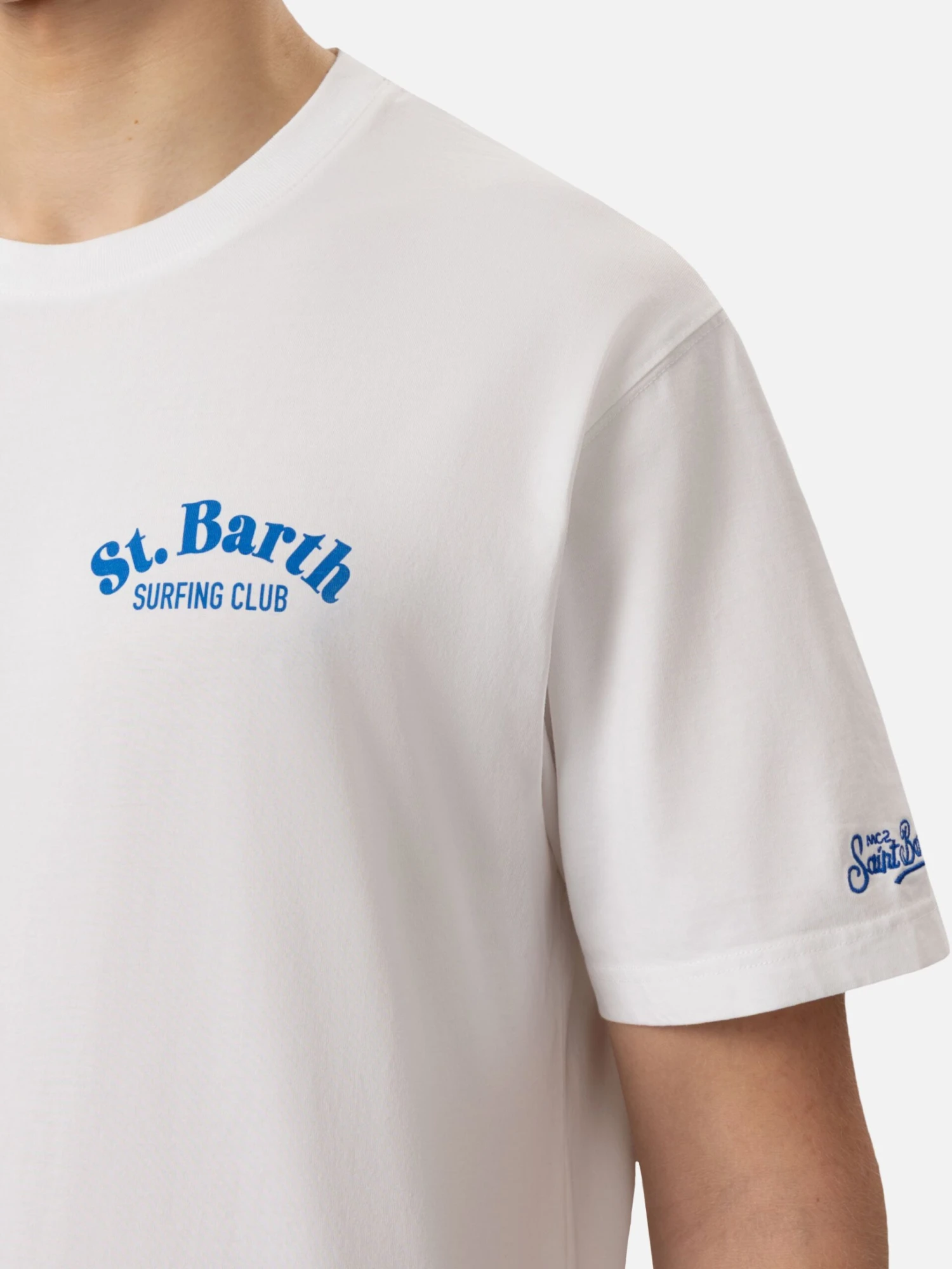 MC2 Saint Barth Off-white Cotton T-shirt With St. Barth Hunting Wave Print 3 MC2 Saint Barth Off-white Cotton T-shirt With St. Barth Hunting Wave Print