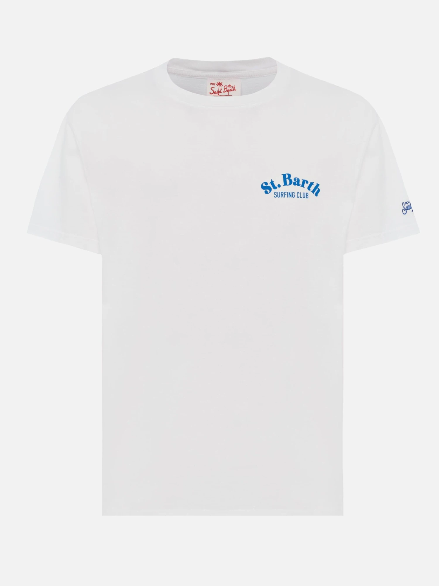 MC2 Saint Barth Off-white Cotton T-shirt With St. Barth Hunting Wave Print 6 MC2 Saint Barth Off-white Cotton T-shirt With St. Barth Hunting Wave Print - Image 4