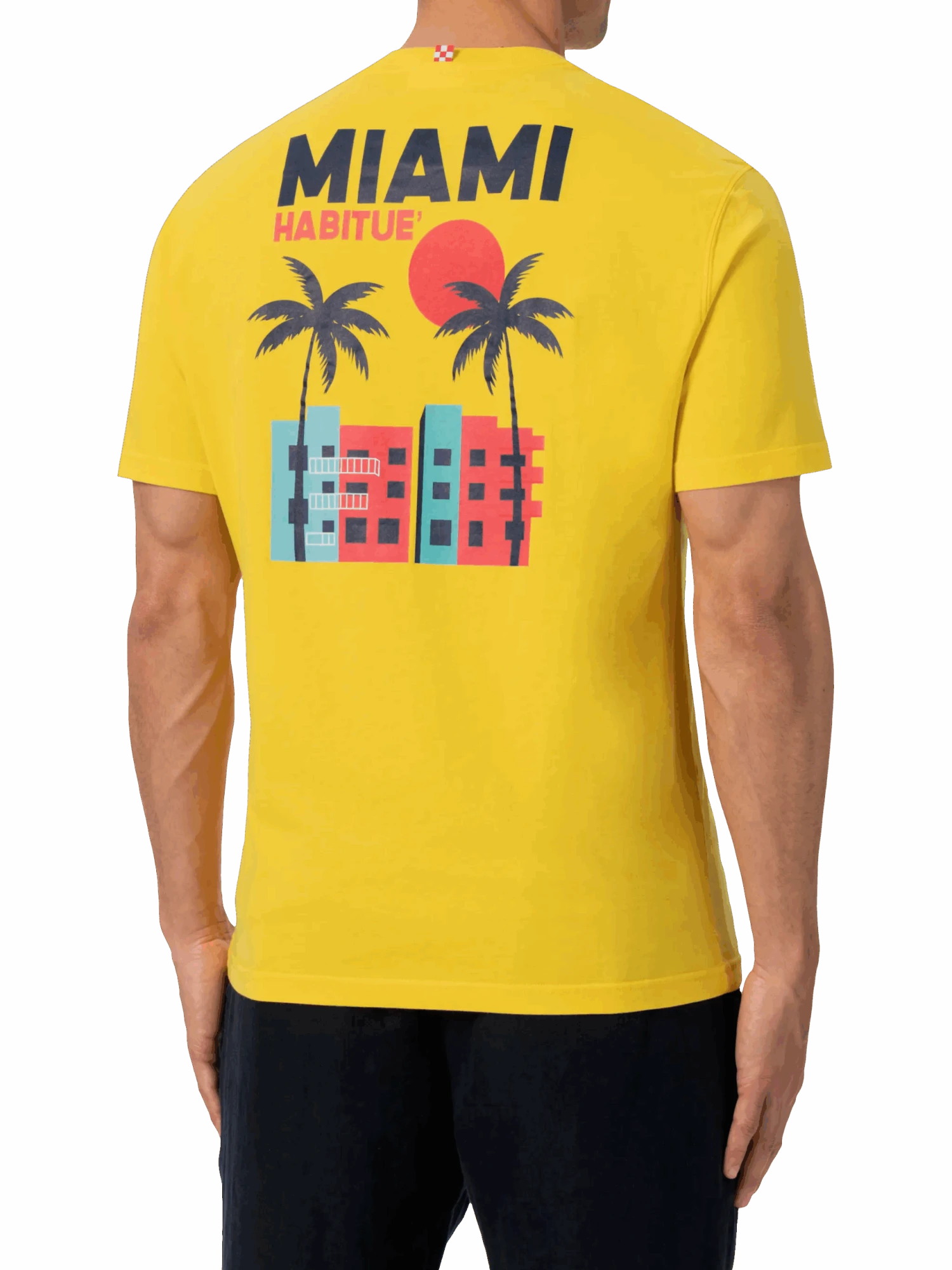 MC2 Saint Barth Organic Cotton T-shirt With Miami Postcard Print 4 MC2 Saint Barth Organic Cotton T-shirt With Miami Postcard Print - Image 2