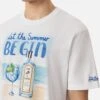MC2 Saint Barth Cotton T-shirt With Let The Summer Be Gin Print -MC2 Saint Barth Shop UID TSHM00102813H MAN T SHIRT WHITE 20250304171944 03