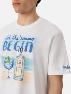 MC2 Saint Barth Cotton T-shirt With Let The Summer Be Gin Print