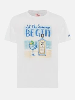 MC2 Saint Barth Cotton T-shirt With Let The Summer Be Gin Print -MC2 Saint Barth Shop UID TSHM00102813H MAN T SHIRT WHITE 20250315084127 04