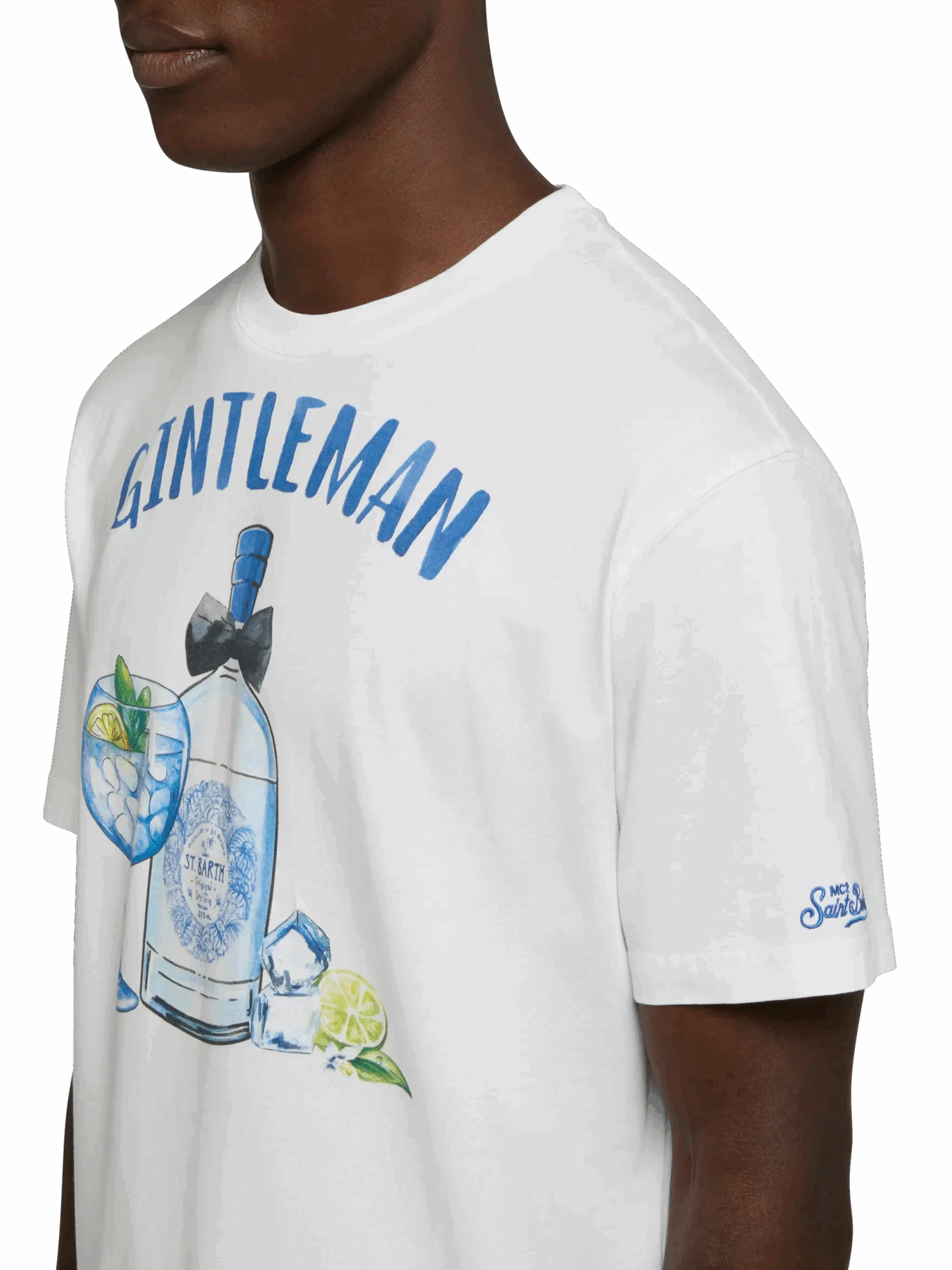 MC2 Saint Barth Cotton T-shirt With Gintleman Print 4 MC2 Saint Barth Cotton T-shirt With Gintleman Print - Image 2