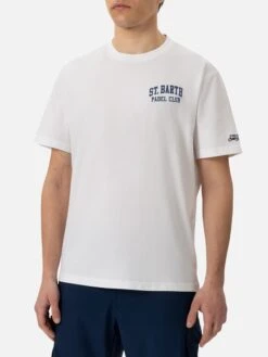MC2 Saint Barth Cotton T-shirt With Snoopy Padel Club Print | SNOOPY PEANUTS® SPECIAL EDITION -MC2 Saint Barth Shop UID TSHM00103626H MAN T SHIRT WHITE PEANUTS 20250304171944 01