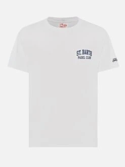 MC2 Saint Barth Cotton T-shirt With Snoopy Padel Club Print | SNOOPY PEANUTS® SPECIAL EDITION -MC2 Saint Barth Shop UID TSHM00103626H MAN T SHIRT WHITE PEANUTS 20250315084127 04