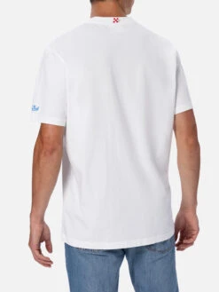 MC2 Saint Barth Organic Cotton T-shirt With Gin Tonic, Please! Embroidery -MC2 Saint Barth Shop UID TSHM00104156F MAN T SHIRT WHITE 03 65306349 fa66 40ad 96df 2e1e8b64e1a7