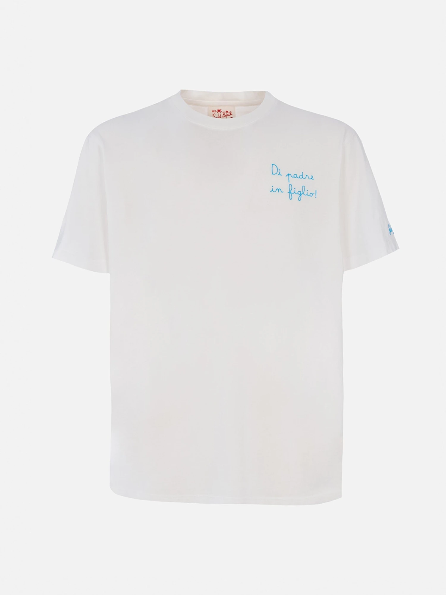 MC2 Saint Barth Cotton T-shirt With Di Padre In Figlio Embroidery | SS LAZIO SPECIAL EDITION 7 MC2 Saint Barth Cotton T-shirt With Di Padre In Figlio Embroidery | SS LAZIO SPECIAL EDITION - Image 5