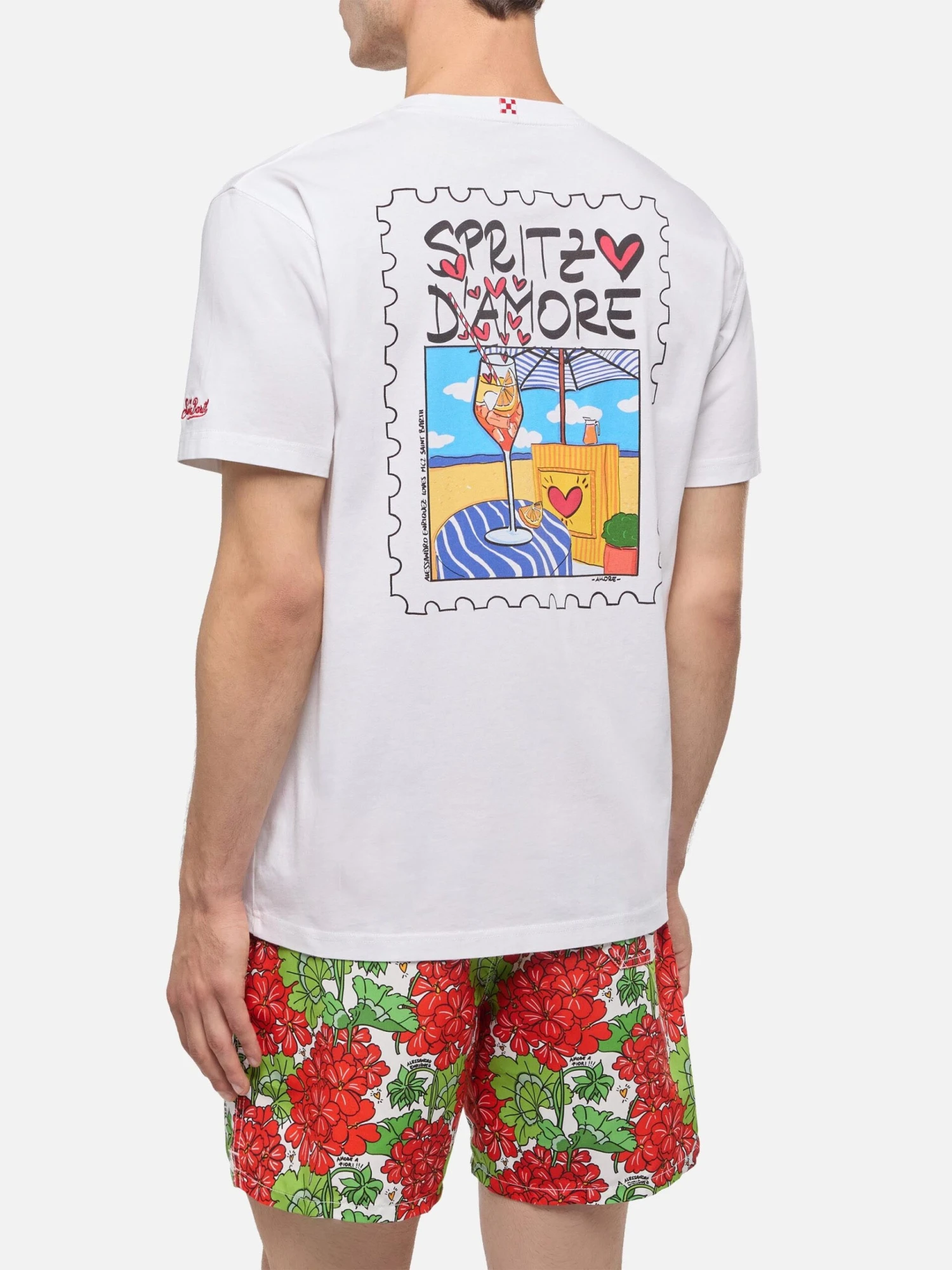 MC2 Saint Barth Cotton T-shirt With Spritz D'Amore Print |ALESSANDRO ENRIQUEZ SPECIAL EDITION 5 MC2 Saint Barth Cotton T-shirt With Spritz D'Amore Print |ALESSANDRO ENRIQUEZ SPECIAL EDITION - Image 3