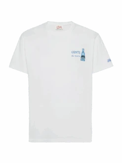 MC2 Saint Barth Cotton T-shirt With Gente Di Mare Print And Embroidery | GIN MARE SPECIAL EDITION -MC2 Saint Barth Shop UID TSHM00105436H MAN T SHIRT WHITE COCKTAIL GINMARE 20250508163515 5
