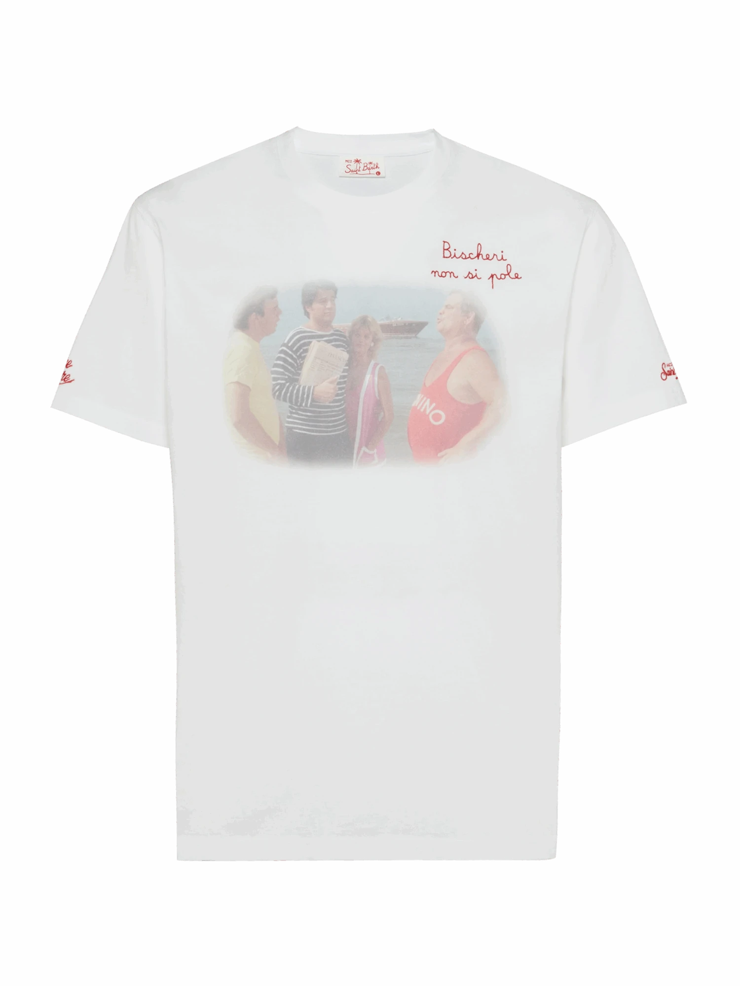 MC2 Saint Barth Cotton T-shirt With Bischeri Non Si Pole Embroidery | SAPORE DI MARE SPECIAL EDITION 6 MC2 Saint Barth Cotton T-shirt With Bischeri Non Si Pole Embroidery | SAPORE DI MARE SPECIAL EDITION - Image 4