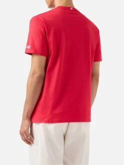 MC2 Saint Barth Cotton T-shirt With Ducati Meccanica Logo Print | DUCATI MOTORS® SPECIAL EDITION -MC2 Saint Barth Shop UID TSHM00105715H MAN T SHIRT RED MC2 DUCATI 20250807160008 3