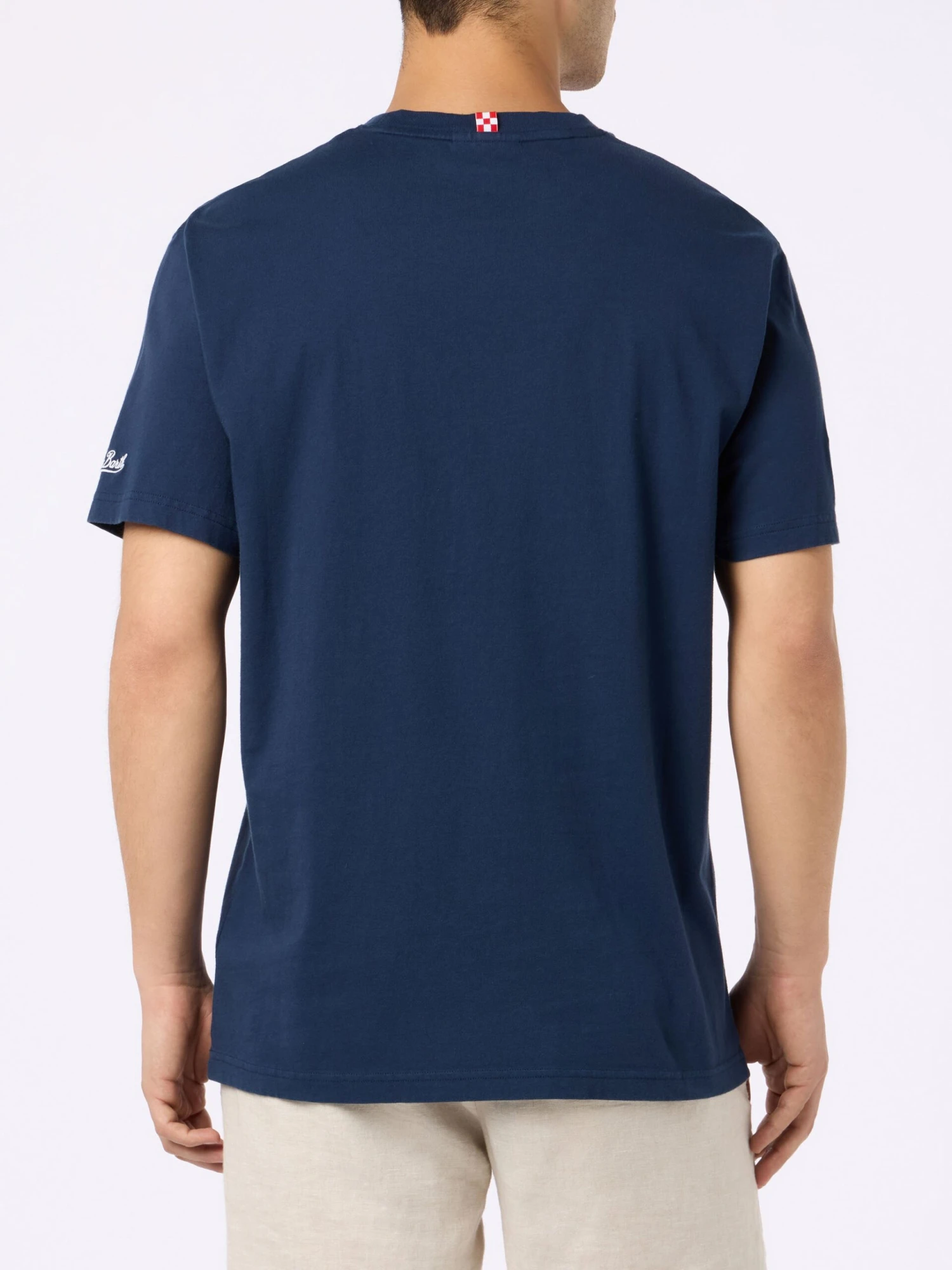 MC2 Saint Barth Man Cotton T-shirt With Avanti Lazio, Famoje 3 Goal! Embroidery | SS LAZIO SPECIAL EDITION 6 MC2 Saint Barth Man Cotton T-shirt With Avanti Lazio, Famoje 3 Goal! Embroidery | SS LAZIO SPECIAL EDITION - Image 4