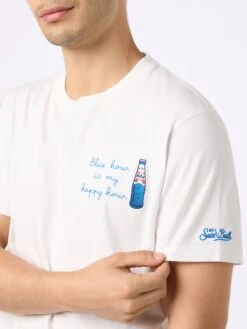 MC2 Saint Barth Cotton T-shirt With Blanc 1664 Print And Embroidery | Blanc 1664 Special Edition -MC2 Saint Barth Shop UID TSHM00110391F MAN unknown 20240618073500 category BLANCRETRO01NEMB 3
