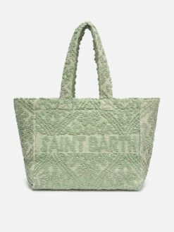 MC2 Saint Barth Sage Green Tuftingcotton Tote Bag