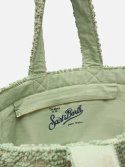 MC2 Saint Barth Sage Green Tuftingcotton Tote Bag -MC2 Saint Barth Shop UID TUFB000100094H ACCESSORY BAG GREEN PLAIN.COLOR MC2 3