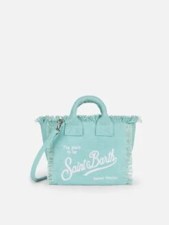 MC2 Saint Barth Water Green Cotton Canvas Mini Vanity Bag