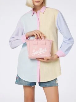 MC2 Saint Barth Pink Cotton Canvas Mini Vanity Bag 11 MC2 Saint Barth Pink Cotton Canvas Mini Vanity Bag -MC2 Saint Barth Shop UID VAMI00100098H mini vanity bag canvas pink 6