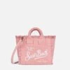 MC2 Saint Barth Pink Cotton Canvas Mini Vanity Bag -MC2 Saint Barth Shop UID VAMI00100098H mini vanity canva pink bag 1