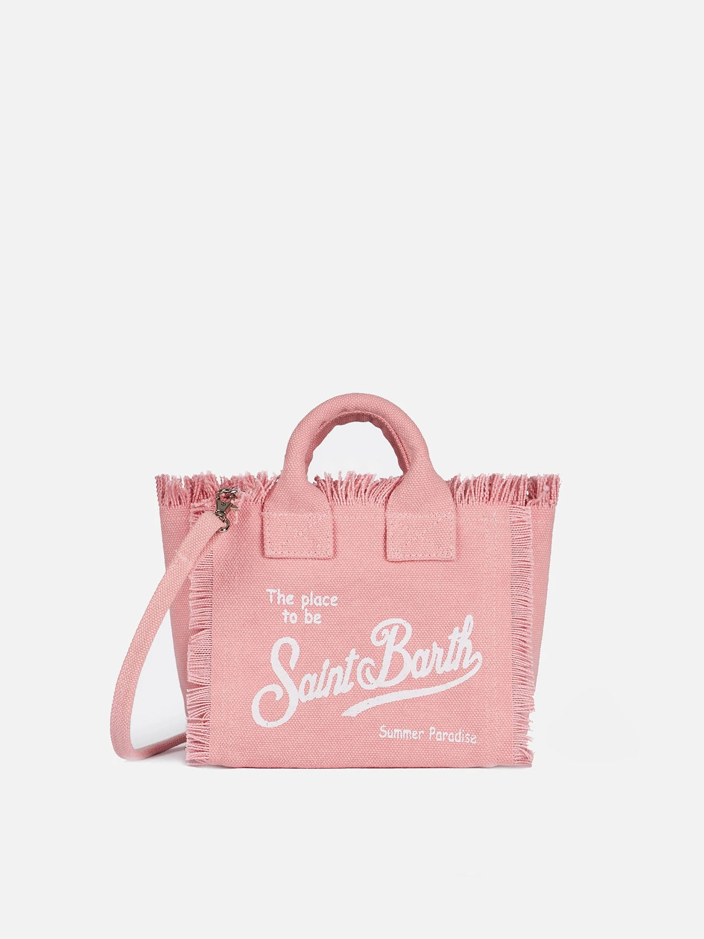 MC2 Saint Barth Pink Cotton Canvas Mini Vanity Bag 3 MC2 Saint Barth Pink Cotton Canvas Mini Vanity Bag