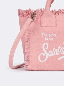 MC2 Saint Barth Pink Cotton Canvas Mini Vanity Bag 10 MC2 Saint Barth Pink Cotton Canvas Mini Vanity Bag -MC2 Saint Barth Shop UID VAMI00100098H mini vanity canvas bag pink 2