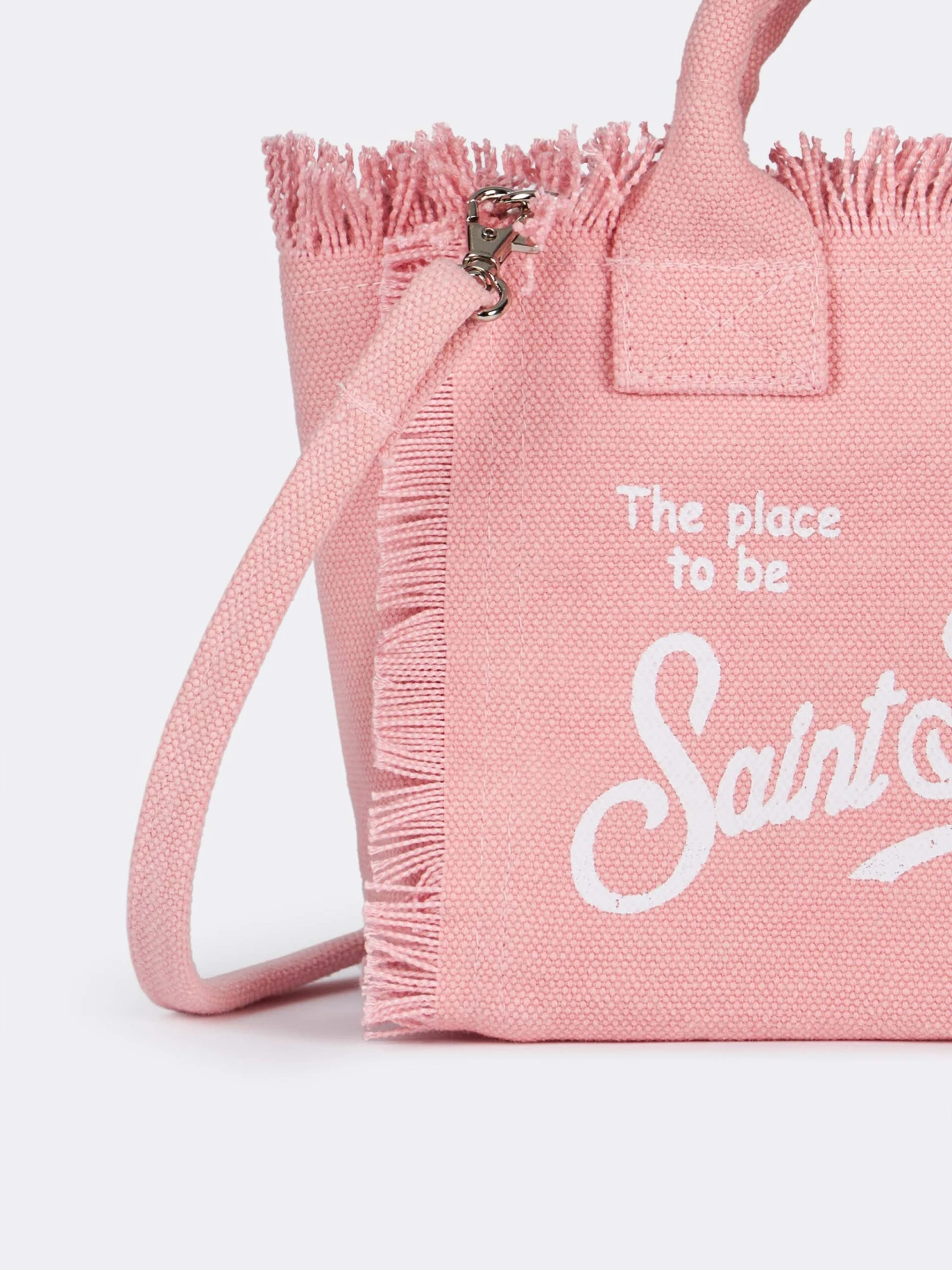 MC2 Saint Barth Pink Cotton Canvas Mini Vanity Bag 5 MC2 Saint Barth Pink Cotton Canvas Mini Vanity Bag - Image 3