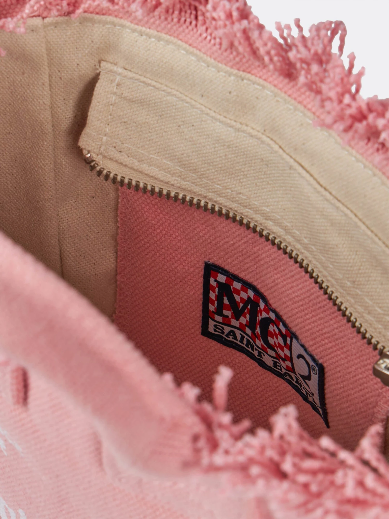 MC2 Saint Barth Pink Cotton Canvas Mini Vanity Bag 8 MC2 Saint Barth Pink Cotton Canvas Mini Vanity Bag - Image 6