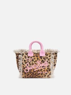 MC2 Saint Barth Cotton Canvas Mini Vanity Bag With Animalier Print