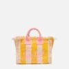 MC2 Saint Barth Cotton Canvas Mini Vanity Bag With Striped Print -MC2 Saint Barth Shop UID VAMI00101547H ACCESSORY BAG YELLOW STRIPES MC2 1
