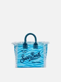 MC2 Saint Barth Cotton Canvas Mini Vanity Bag With Zebra Print