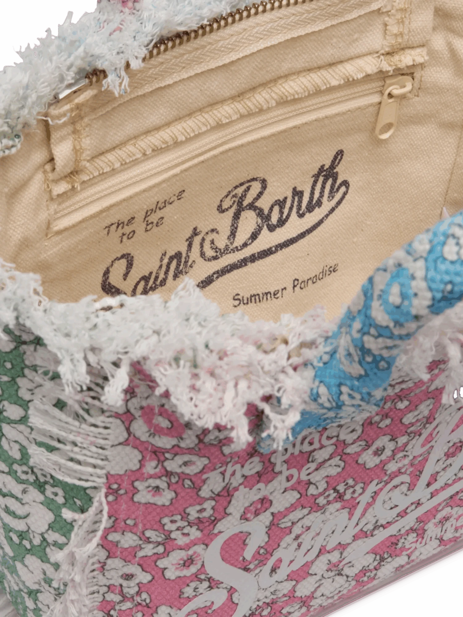 MC2 Saint Barth Cotton Canvas Mini Vanity Bag With Flower Patch Print 7 MC2 Saint Barth Cotton Canvas Mini Vanity Bag With Flower Patch Print - Image 5