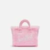 MC2 Saint Barth Pink Zebra Embossed Mini Vanity Sponge Bag -MC2 Saint Barth Shop UID VAMI00300113H WOMAN BAG PINK TERRY 1