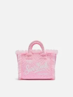 MC2 Saint Barth Pink Zebra Embossed Mini Vanity Sponge Bag