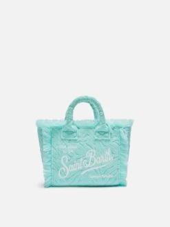 MC2 Saint Barth Water Green Zebra Embossed Mini Vanity Sponge Bag