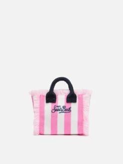 MC2 Saint Barth Mini Vanity Sponge Bag With Pink Striped Print -MC2 Saint Barth Shop UID VAMI00301507H ACCESSORY BAG PINK TERRY 0 20250324143501 4