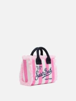 MC2 Saint Barth Mini Vanity Sponge Bag With Pink Striped Print -MC2 Saint Barth Shop UID VAMI00301507H ACCESSORY BAG PINK TERRY 0 20250324150001 3