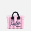 MC2 Saint Barth Mini Vanity Sponge Bag With Pink Striped Print