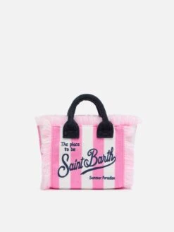 MC2 Saint Barth Mini Vanity Sponge Bag With Pink Striped Print