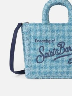 MC2 Saint Barth Mini Vanity Wooly Handbag With Light Blue Tweed Pattern 12 MC2 Saint Barth Mini Vanity Wooly Handbag With Light Blue Tweed Pattern -MC2 Saint Barth Shop UID VAMI00500226G ACCESSORY BAG SKY 20240930183500 4
