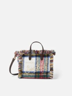 MC2 Saint Barth Mini Vanity Wooly Handbag With Tartan Pattern