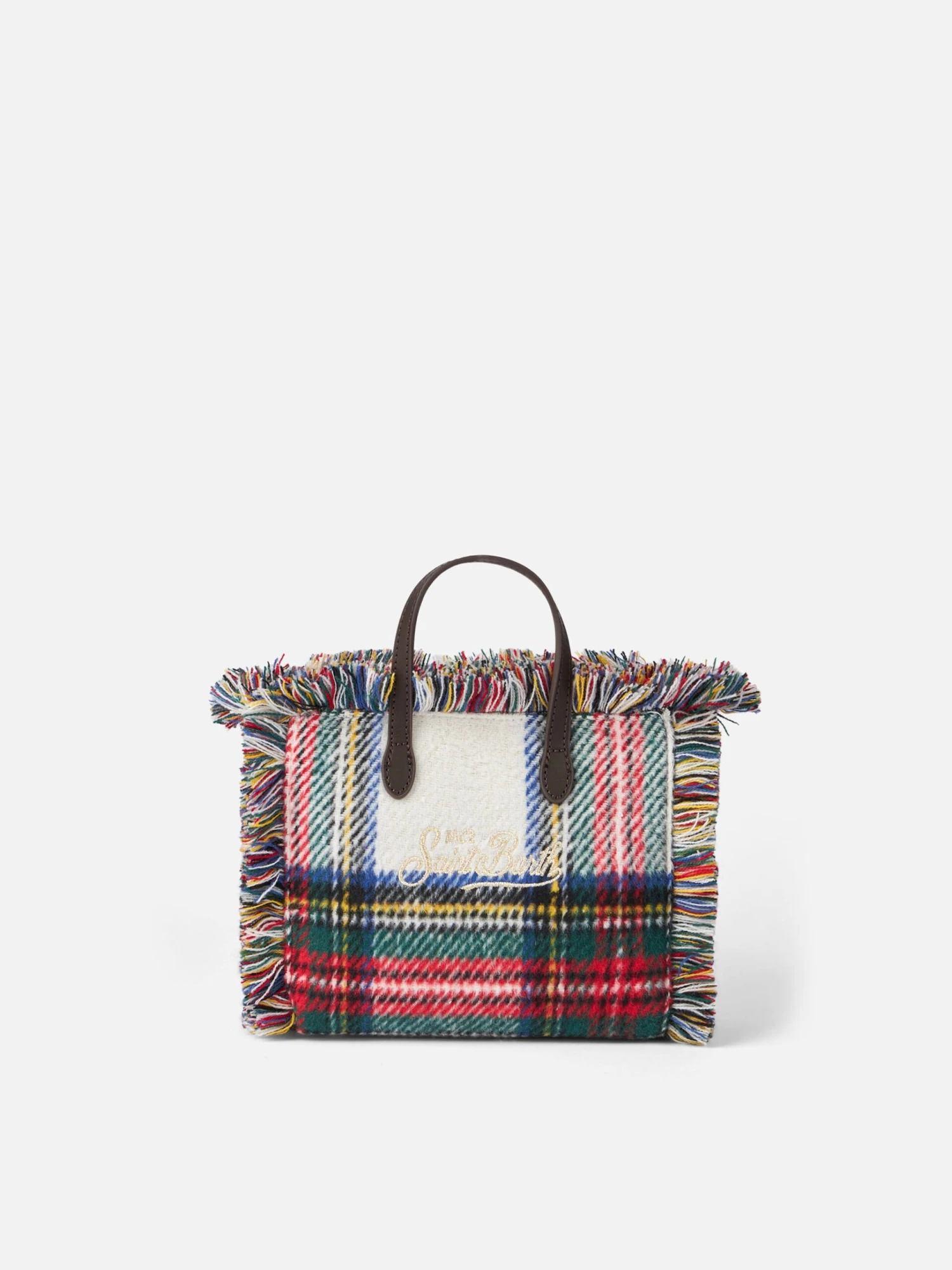 MC2 Saint Barth Mini Vanity Wooly Handbag With Tartan Pattern 5 MC2 Saint Barth Mini Vanity Wooly Handbag With Tartan Pattern - Image 3