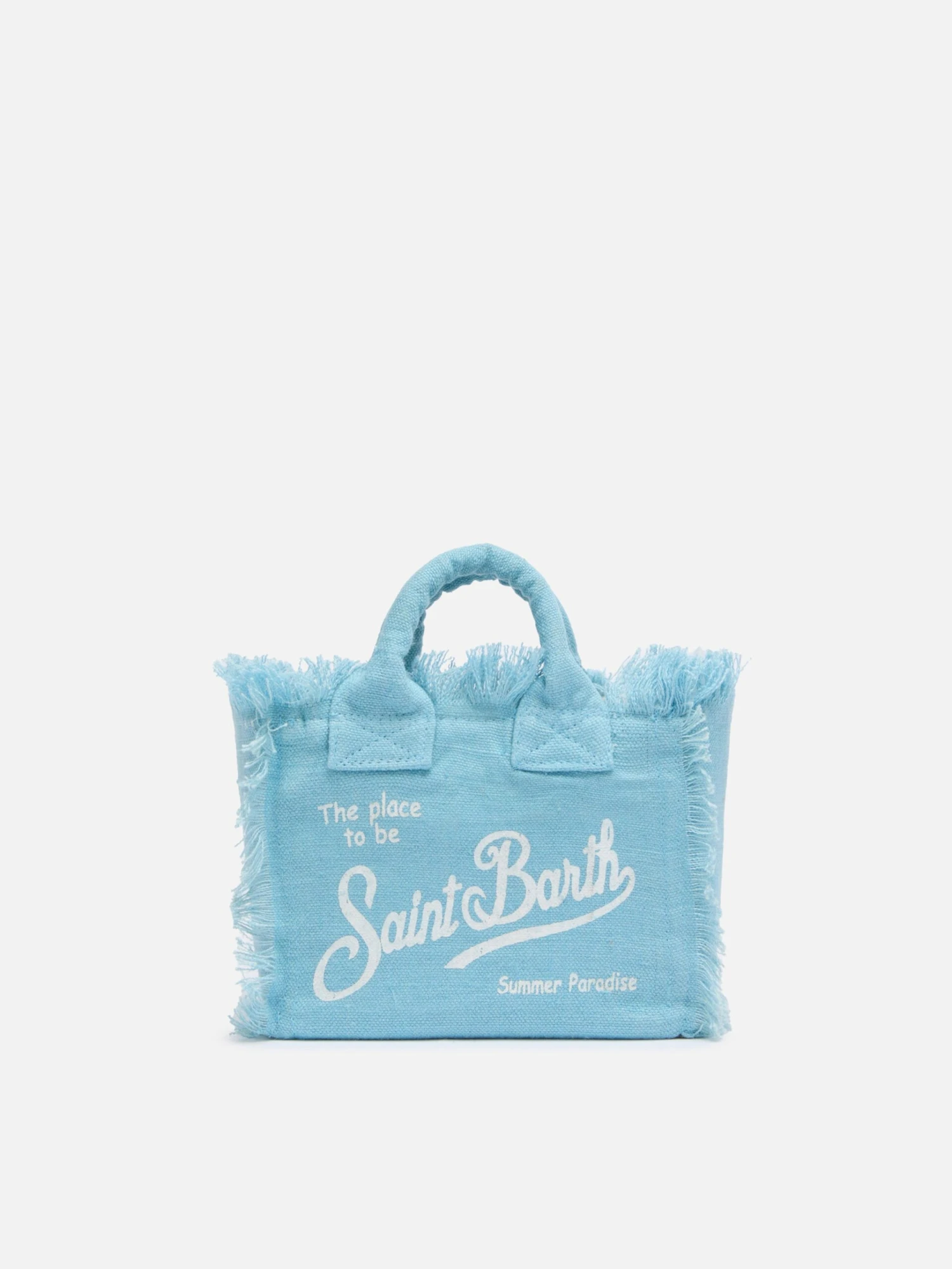 MC2 Saint Barth Mini Vanity Light Blue Linen Bag 3 MC2 Saint Barth Mini Vanity Light Blue Linen Bag