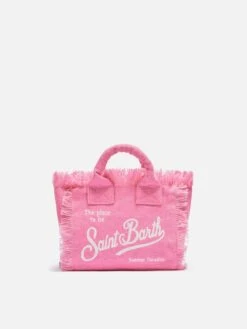 MC2 Saint Barth Mini Vanity Pink Linen Bag
