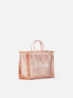 MC2 Saint Barth Mini Vanity Fringed Bag With Rose Gold Rhinestones -MC2 Saint Barth Shop UID VAMI01000308F ACCESSORY BAG PINK 20240524163500 2