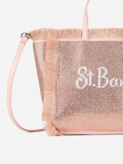 MC2 Saint Barth Mini Vanity Fringed Bag With Rose Gold Rhinestones -MC2 Saint Barth Shop UID VAMI01000308F ACCESSORY BAG PINK 20240524170000 4